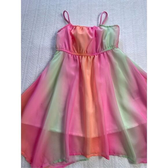 H&M Girl’s 2T Asymmetric Chiffon Strappy MIDI Dress - Picture 3 of 10